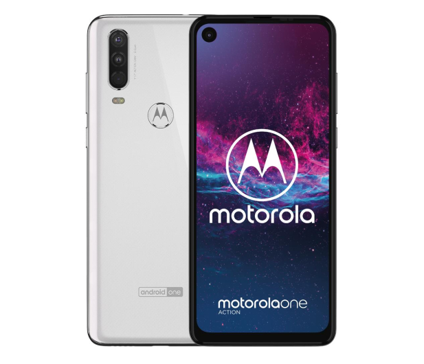 Motorola One Action 4/128GB Dual SIM biały + etui - 511153 - zdjęcie